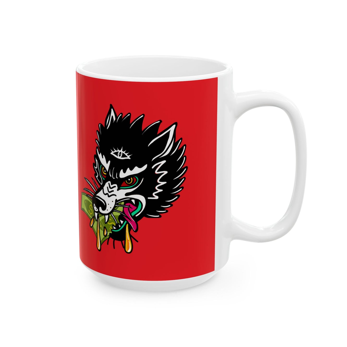 Eat the rich ceramic mug