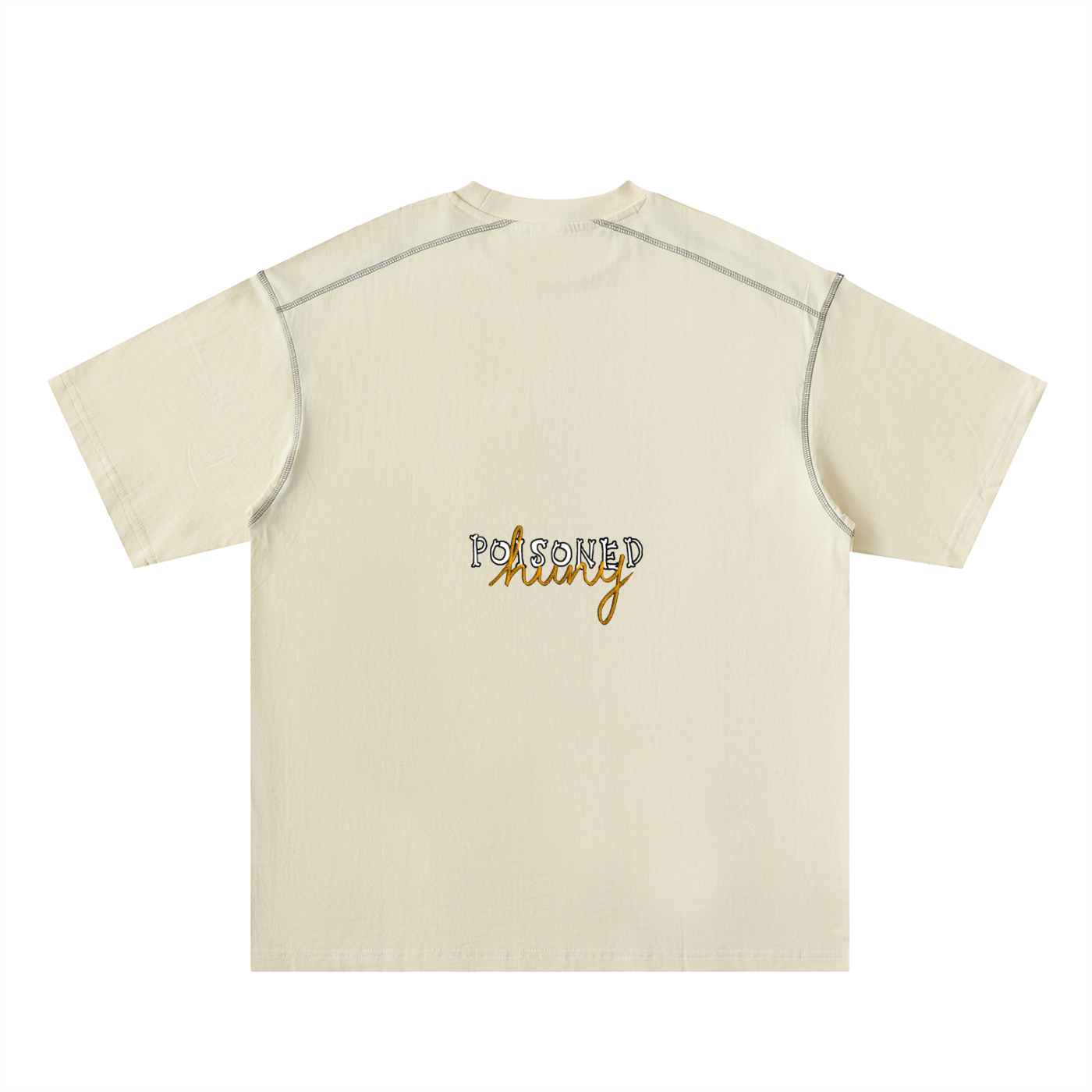 ‘It’s not clocking to you?’ Oversized Contrast-Stitched Cotton Tee