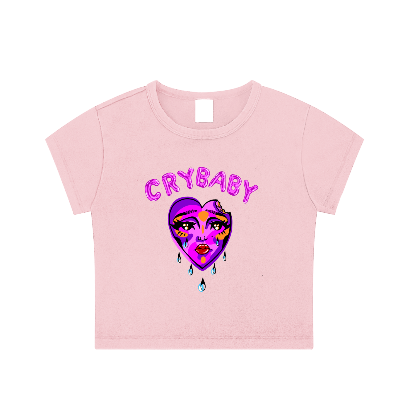 Cry baby Snow Washed Crop Top