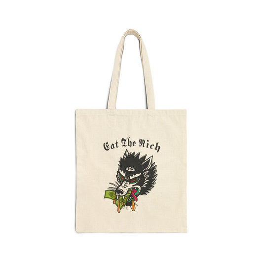 Eco-Friend ‘Eat the Rich' Cotton Canvas Tote Bag
