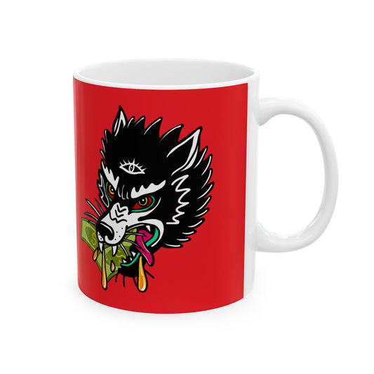 Eat the rich ceramic mug