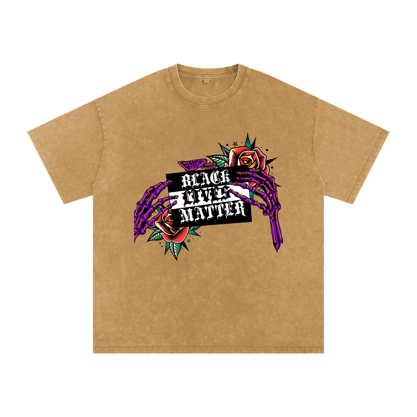 Black Lives Matter Acid Wash Oversize T-Shirt - 250 GSM