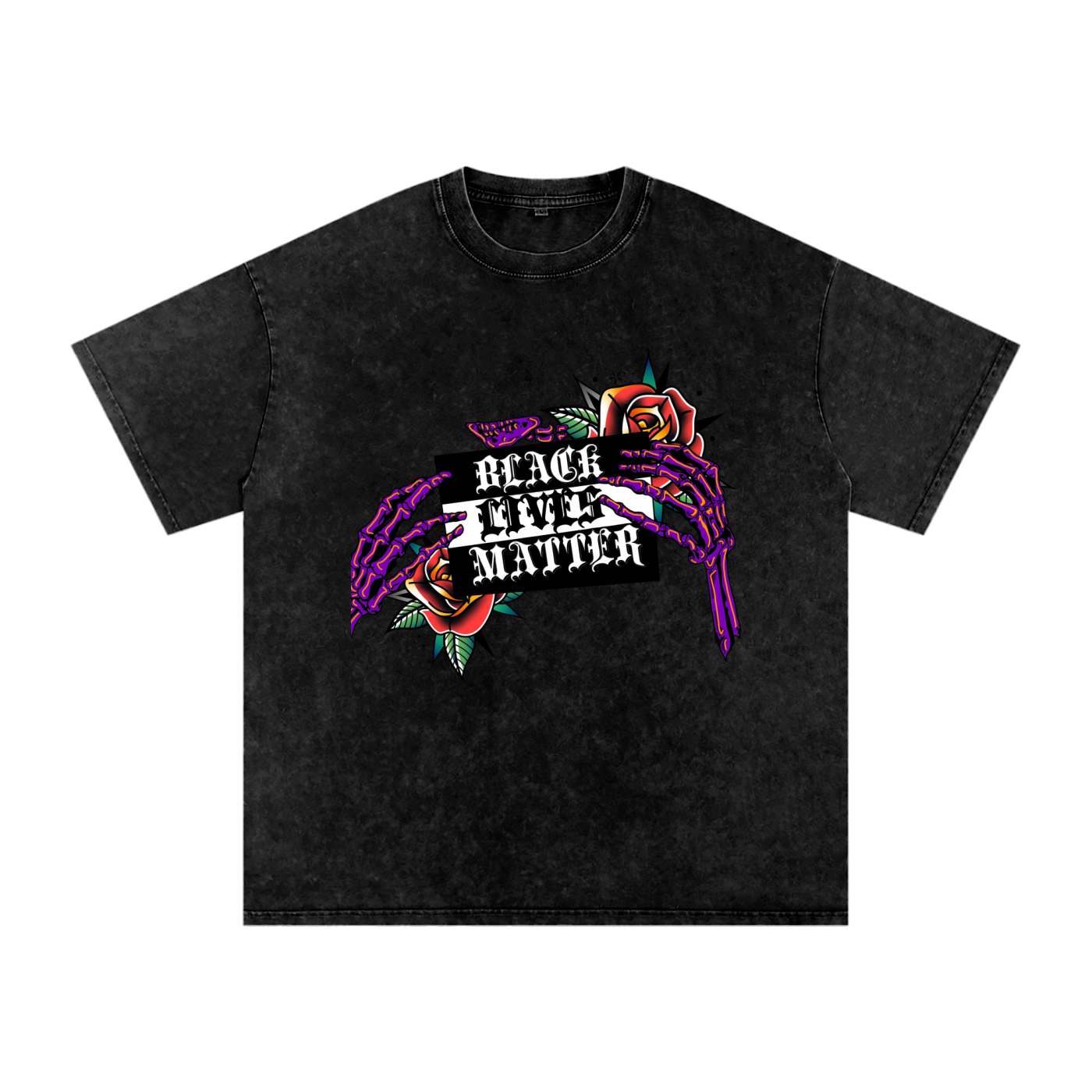 Black Lives Matter Acid Wash Oversize T-Shirt - 250 GSM