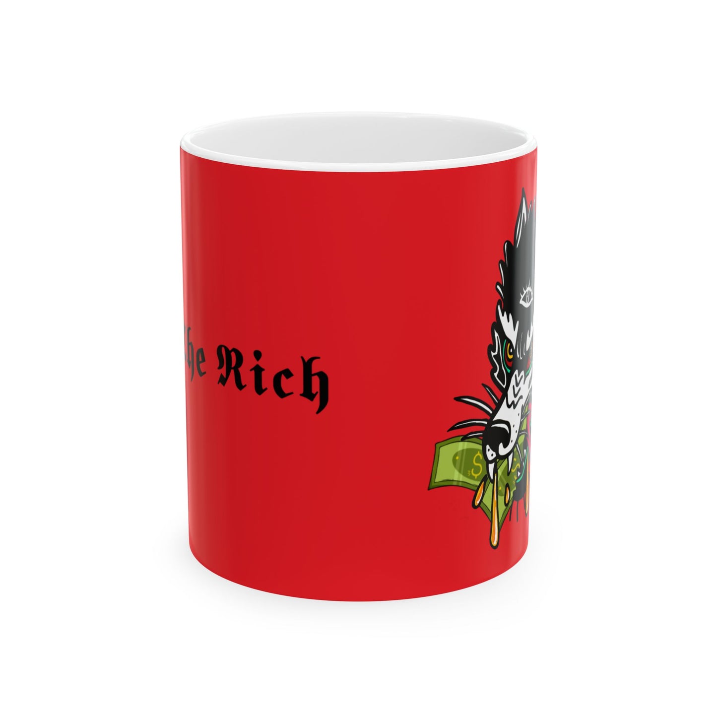 Eat the rich ceramic mug