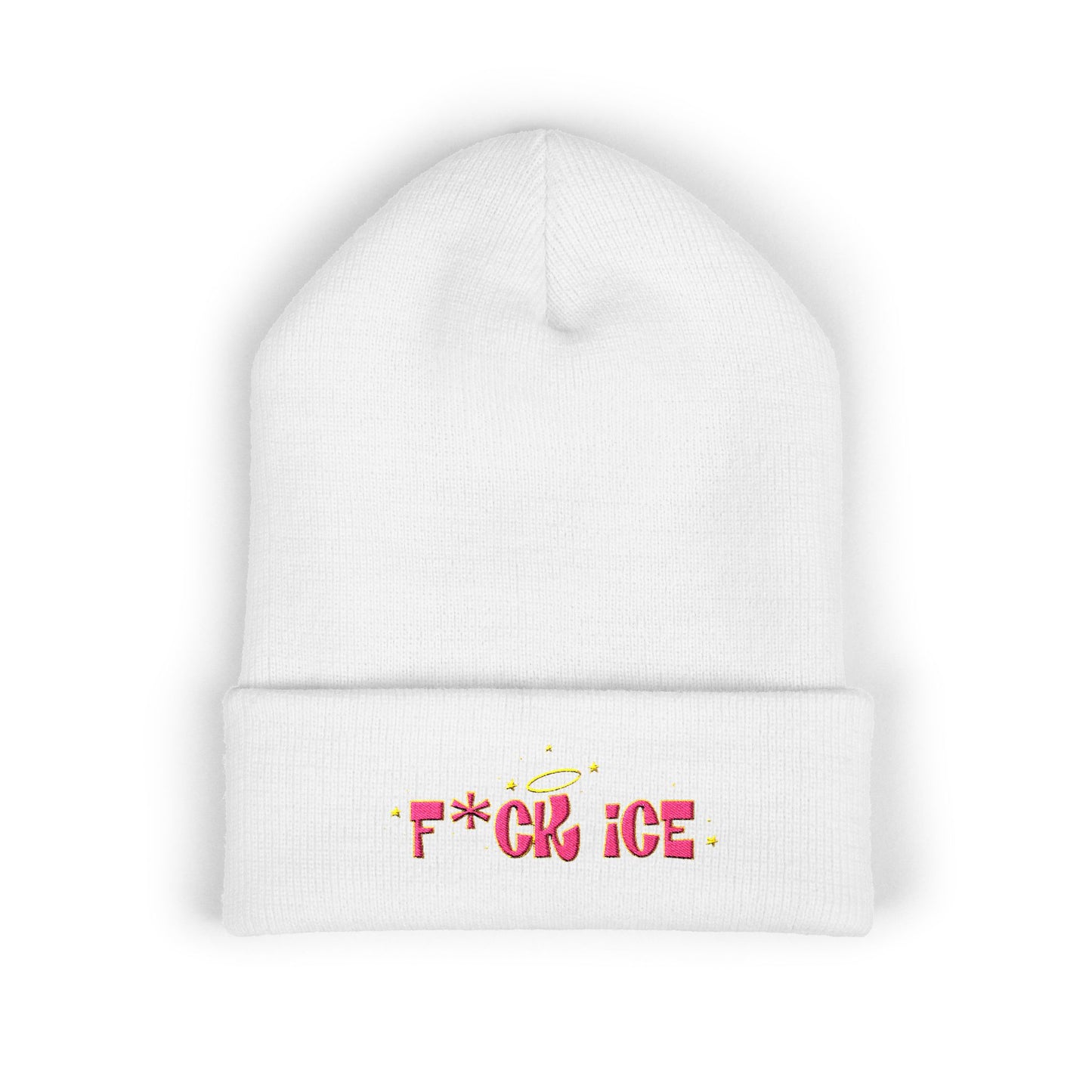 ‘F*ck ice’ Classic Cuffed Beanie (Embroidery)