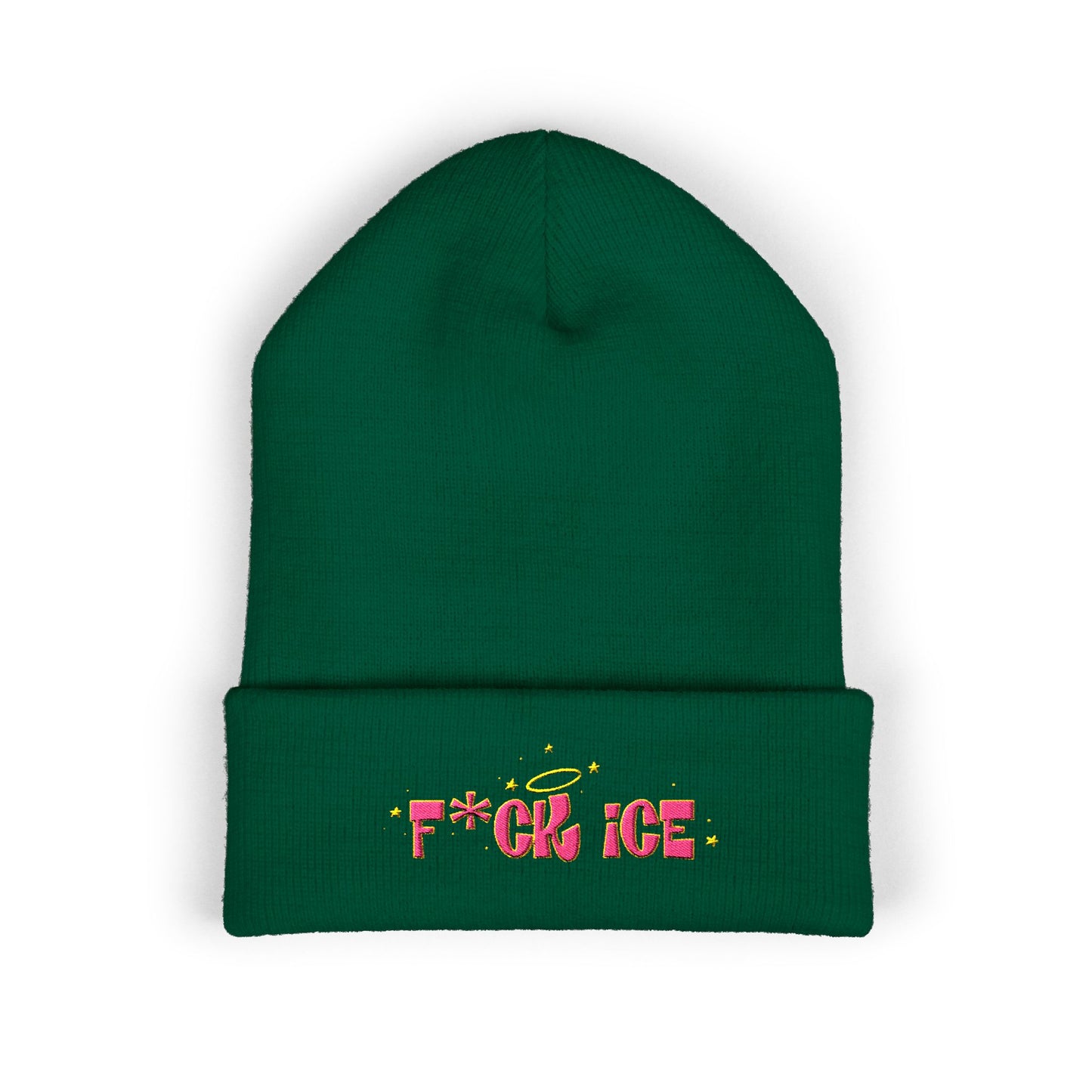 ‘F*ck ice’ Classic Cuffed Beanie (Embroidery)