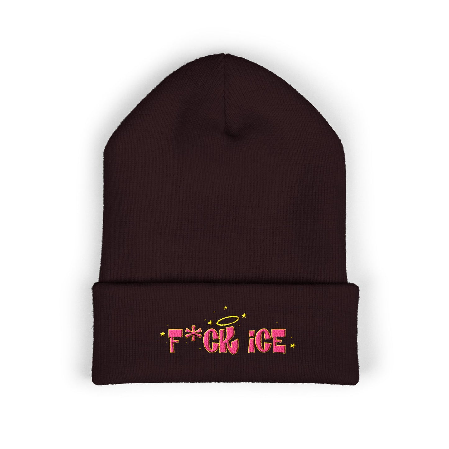 ‘F*ck ice’ Classic Cuffed Beanie (Embroidery)