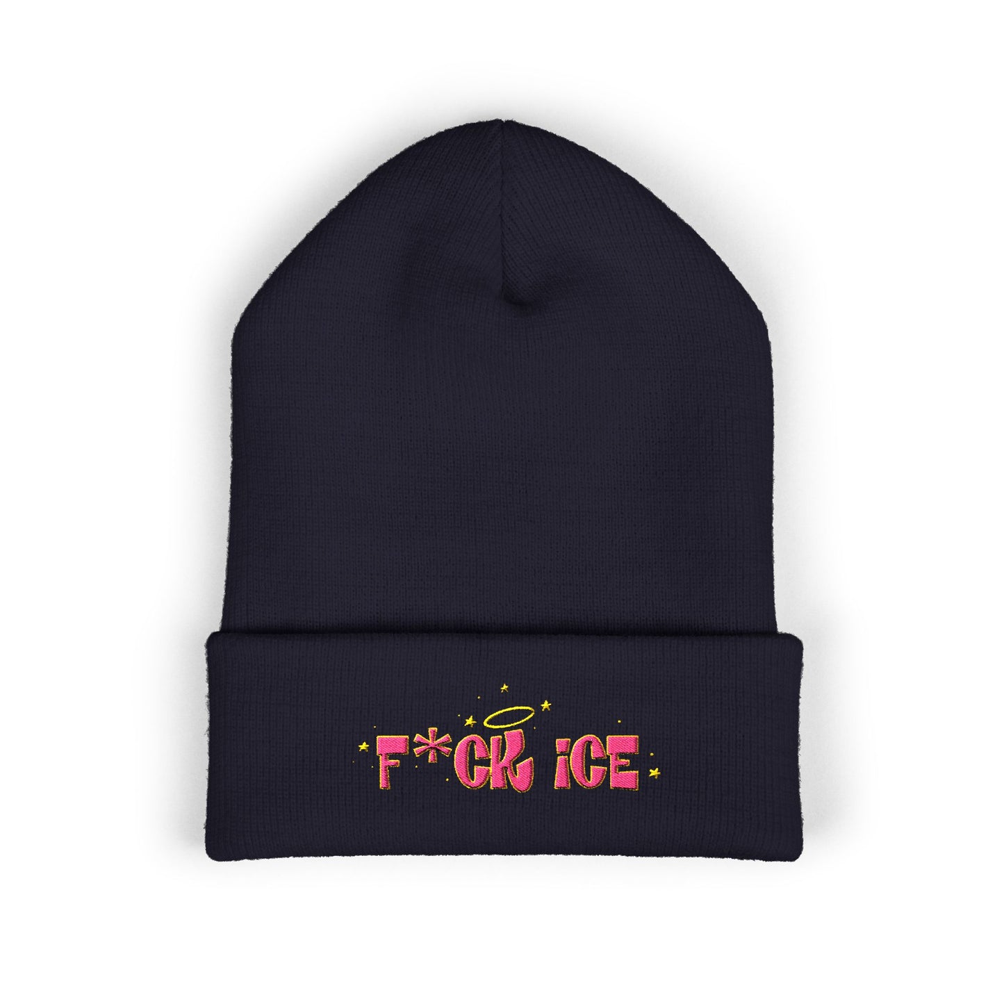 ‘F*ck ice’ Classic Cuffed Beanie (Embroidery)