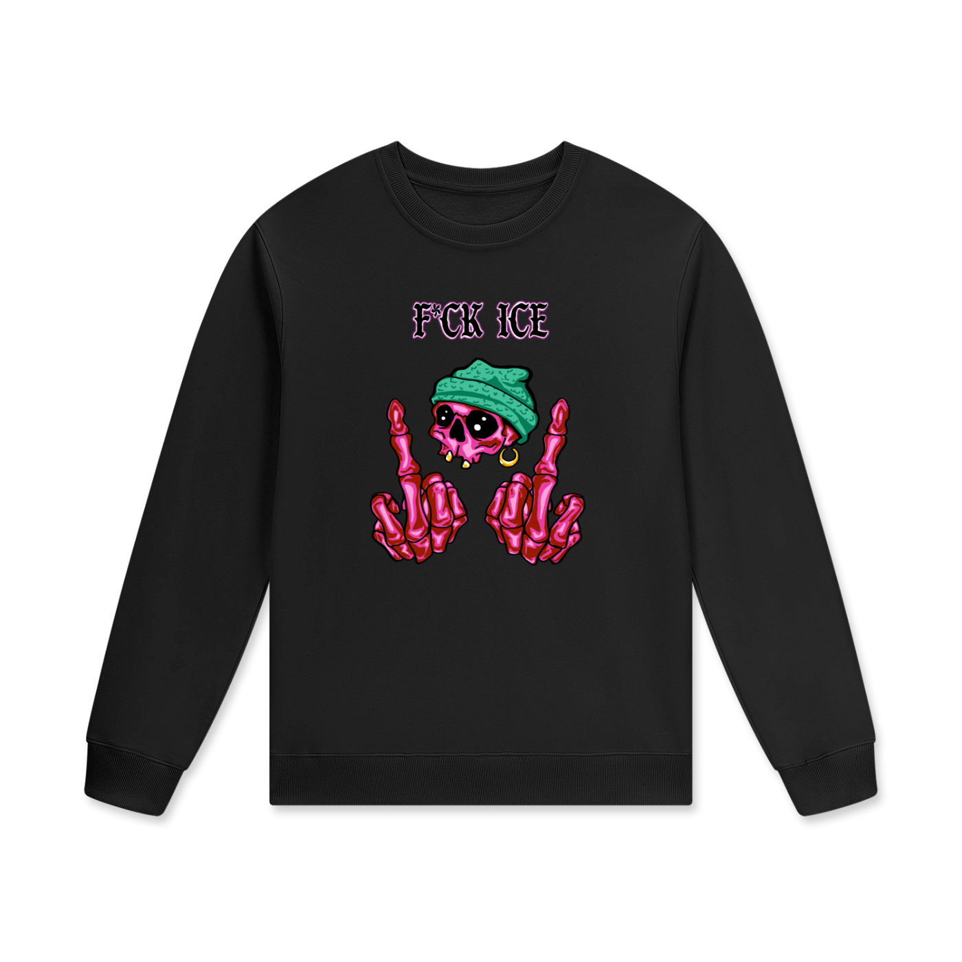 “Skull boi f*ck ice” Streetwear Unisex Cotton Pullover