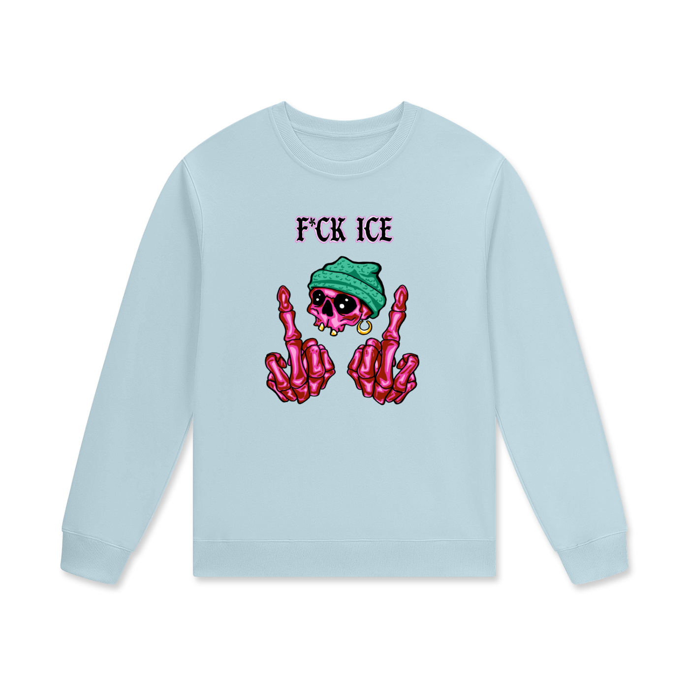 “Skull boi f*ck ice” Streetwear Unisex Cotton Pullover