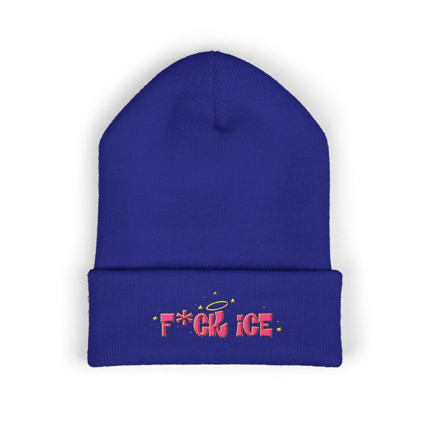 ‘F*ck ice’ Classic Cuffed Beanie (Embroidery)