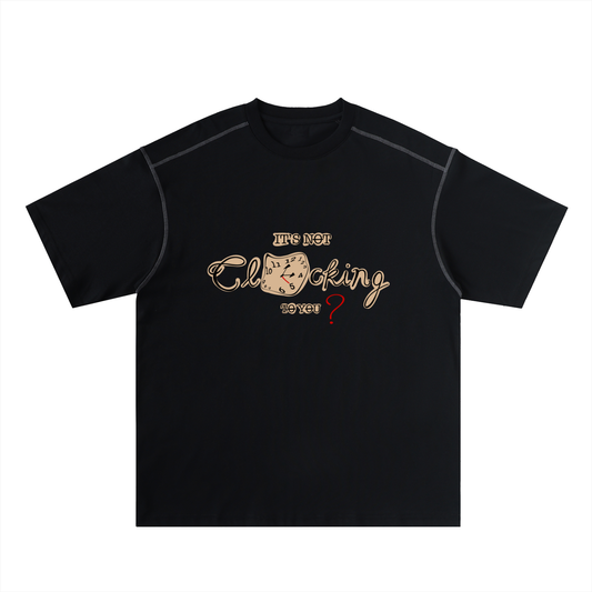 ‘It’s not clocking to you?’ Oversized Contrast-Stitched Cotton Tee