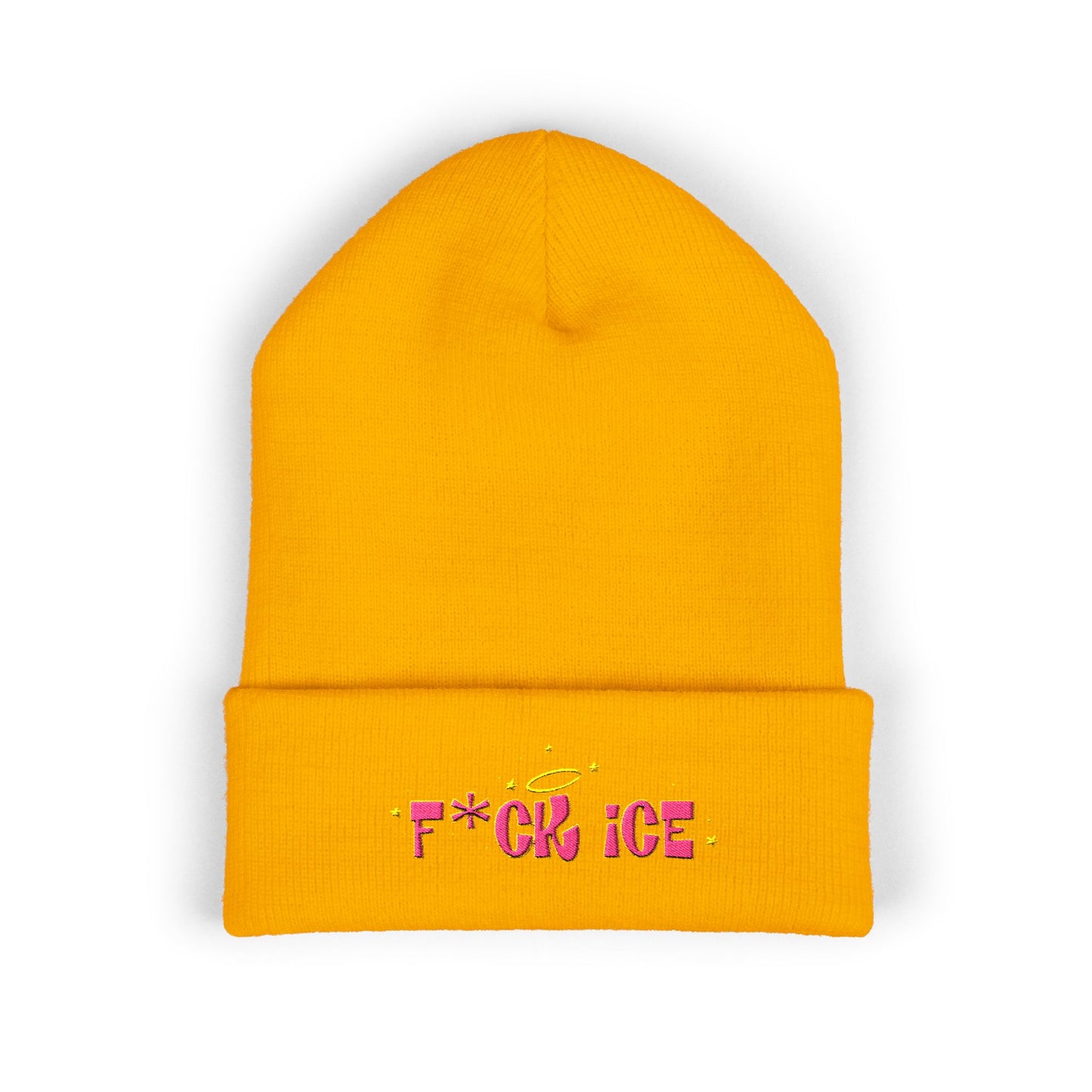 ‘F*ck ice’ Classic Cuffed Beanie (Embroidery)