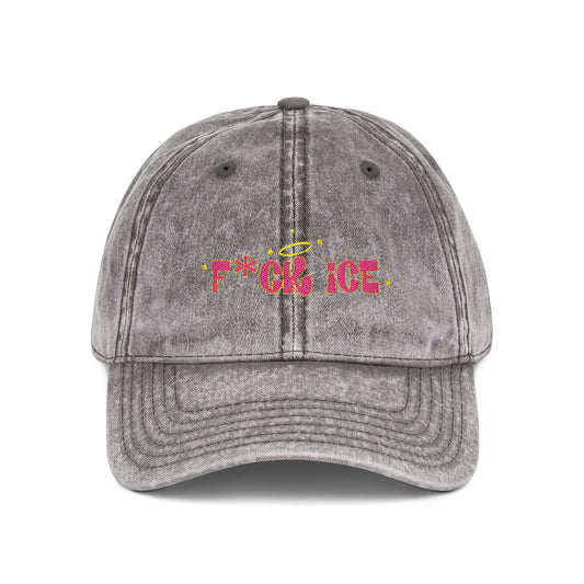 ‘F*ck ice’ Vintage Cap (Embroidery)