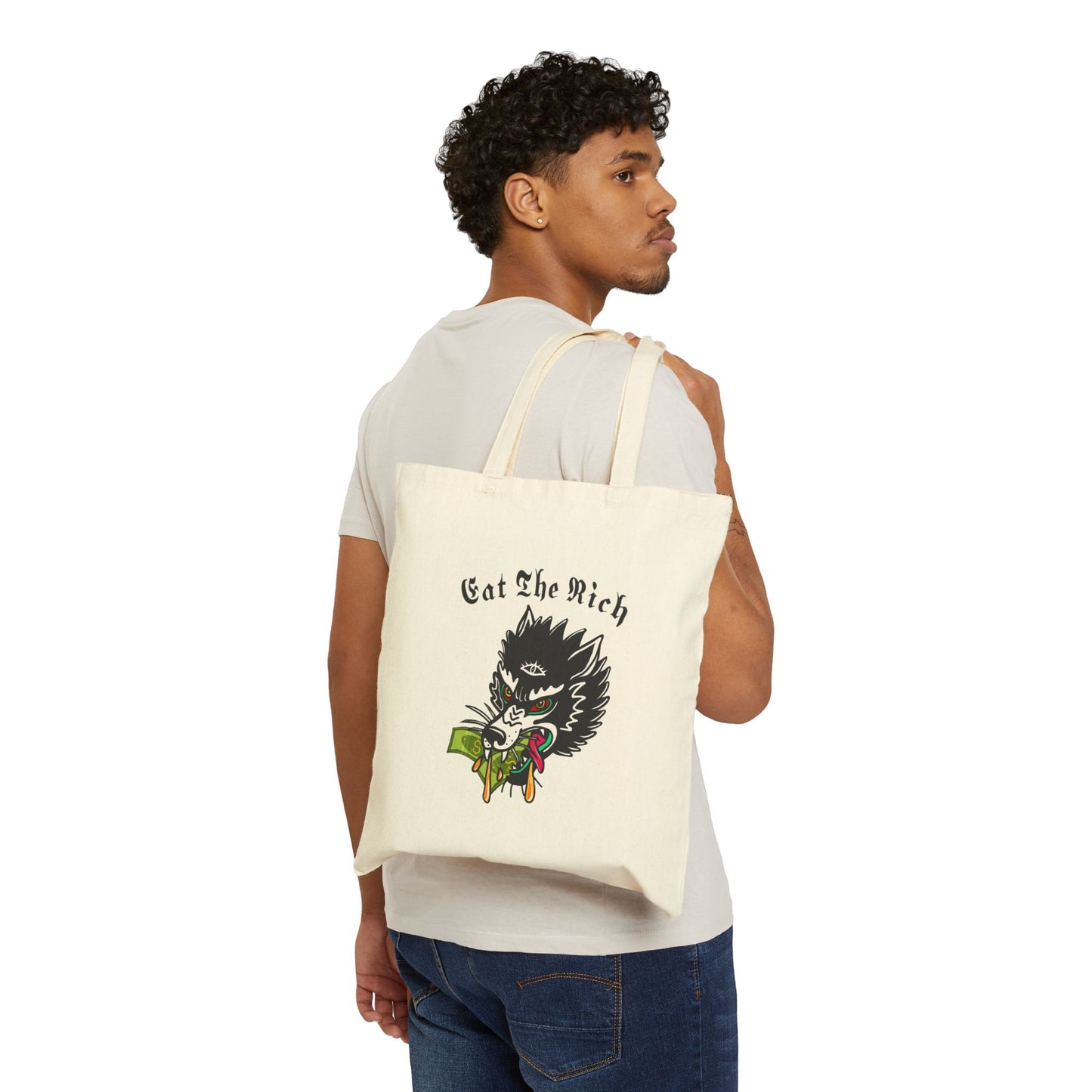 Eco-Friend ‘Eat the Rich' Cotton Canvas Tote Bag