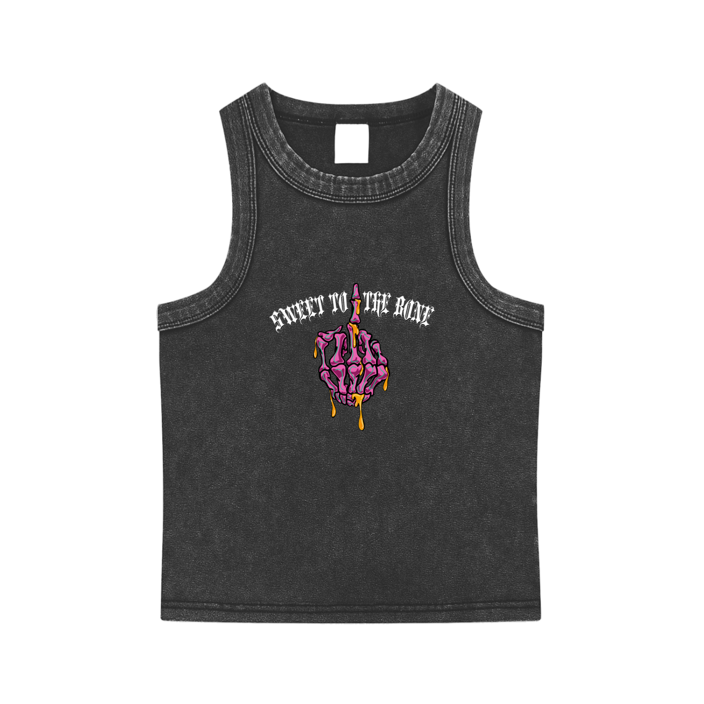 ‘Sweet to the bone’ Snow Washed Tank Top