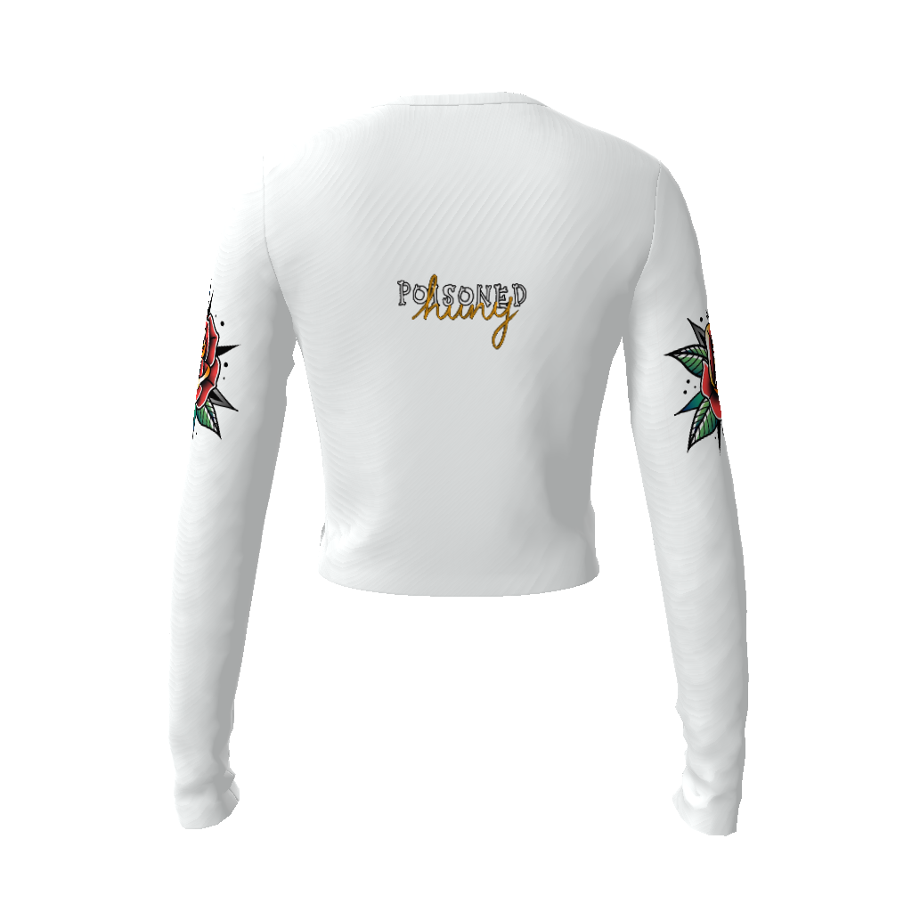 “Eat the rich’ All-Over Print Women's Crop Top