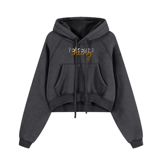 Brand logo Snow Washed Cropped Hoodie