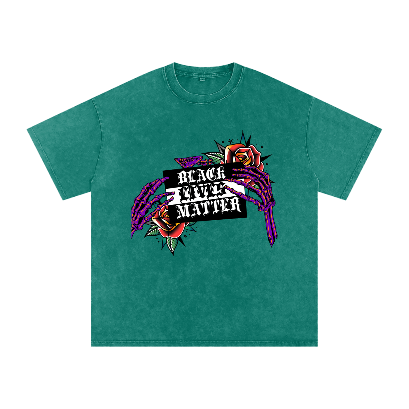 Black Lives Matter Acid Wash Oversize T-Shirt - 250 GSM