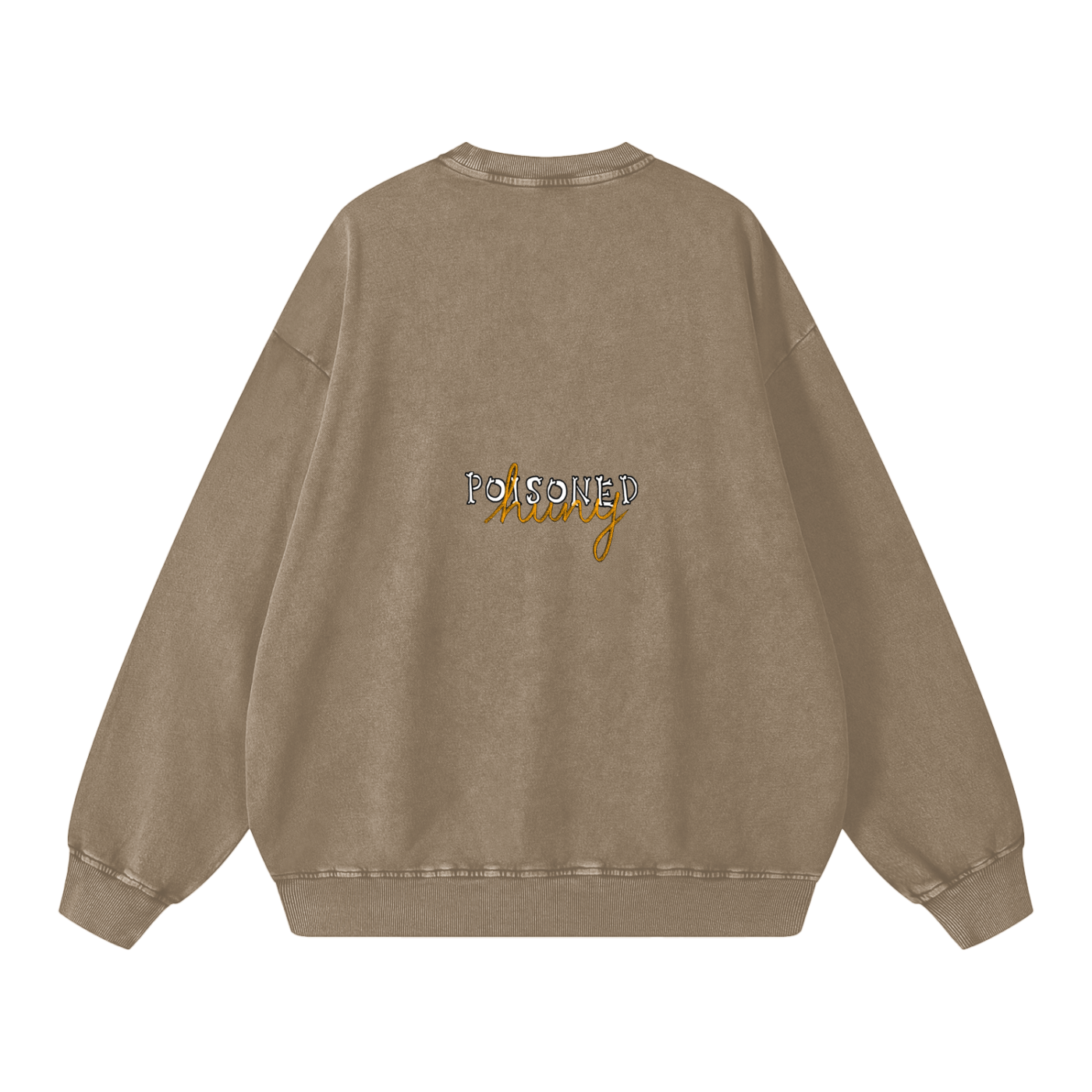 ‘Eat the rich’ Acid Wash Oversize Sweatshirt