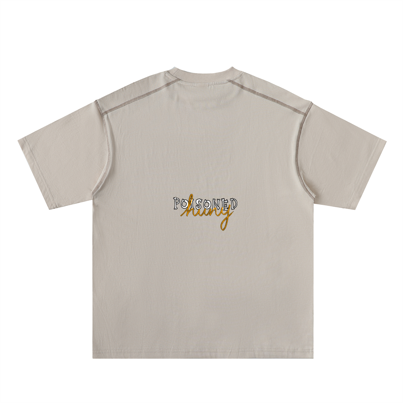 ‘It’s not clocking to you?’ Oversized Contrast-Stitched Cotton Tee