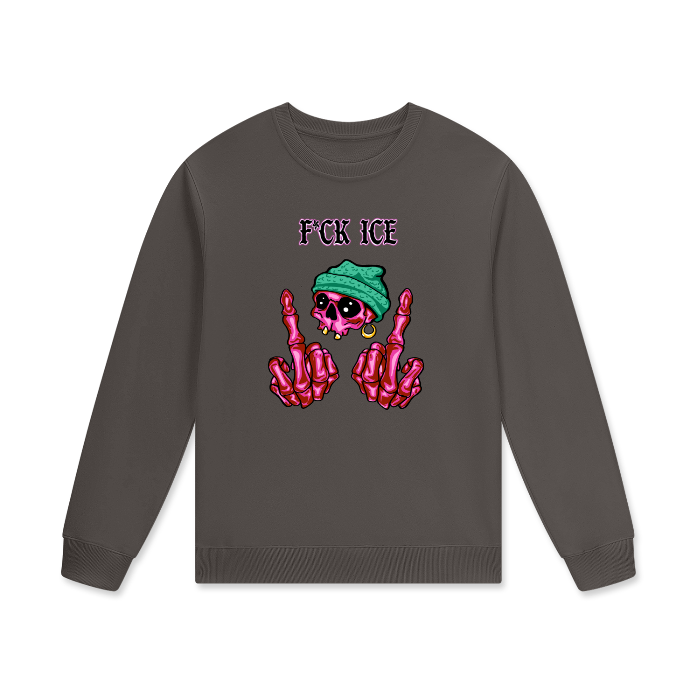 “Skull boi f*ck ice” Streetwear Unisex Cotton Pullover
